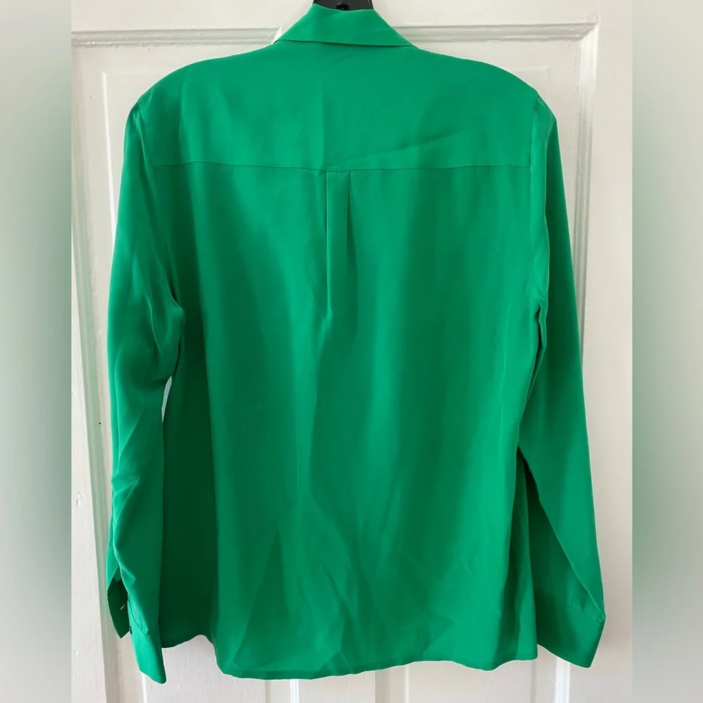 Maje silk blouse, green, small - Picture 6 of 6